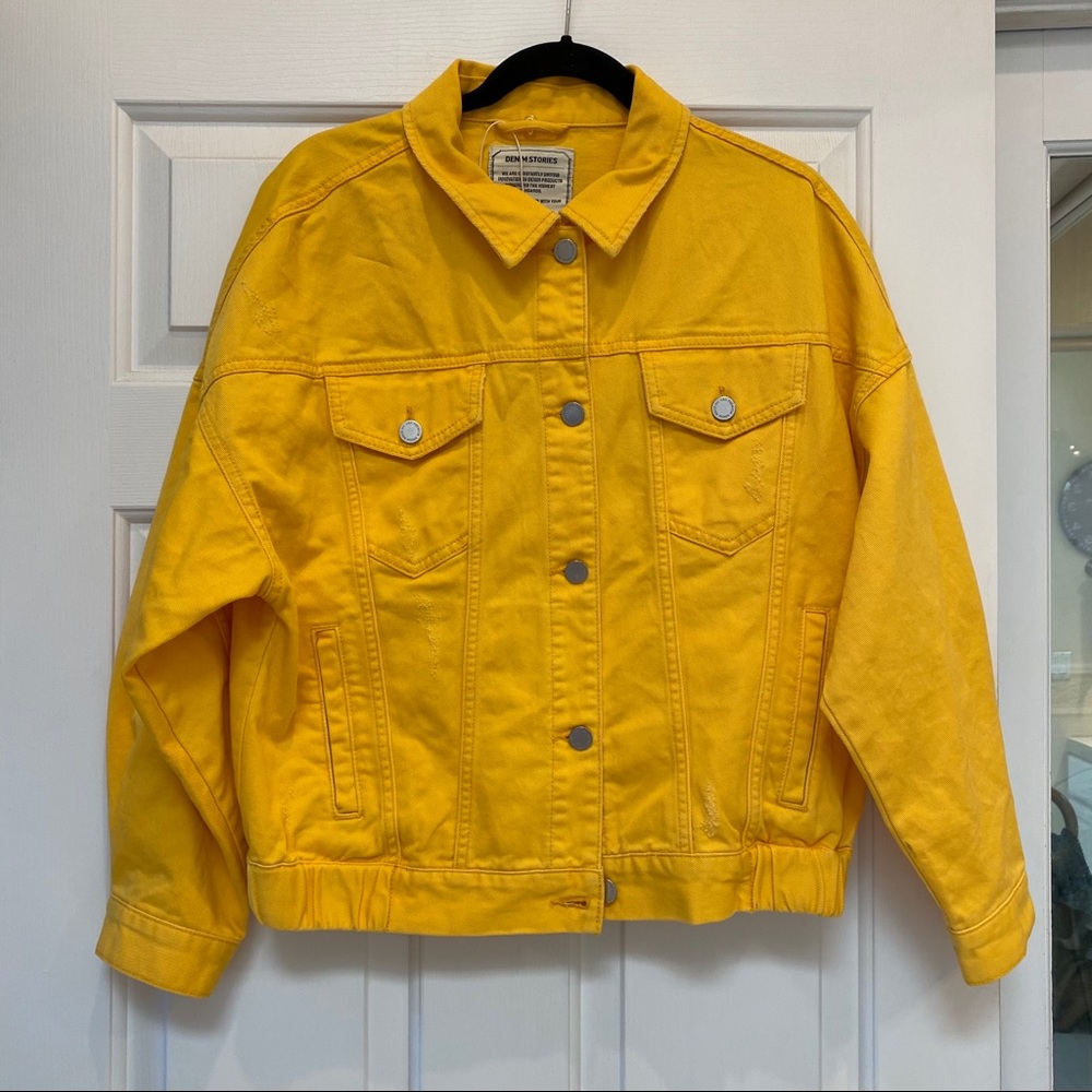 Yellow denim jacket